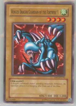 Yu-Gi-Oh 1 Winged Dragon, Guardian of the Fortress #1 #DB1-EN141 NM or Better - Image 1