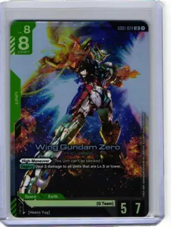 Wing Gundam Zero GD01 024 LR Gundam Card Game - Newtype Rising English - Image 1