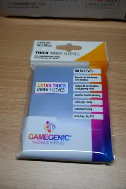 GameGenic Thick Inner Card Sleeves Partial Box of 12 Packs of 50 Sleeves - Image 2
