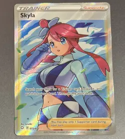 2021 Pokemon TCG Skyla Full Art Card NM Shining Fates 072/072 - Image 1