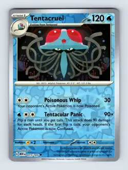 Tentacruel SV: Scarlet & Violet 151 Uncommon Reverse Holo 073/165 Pokemon Cards - Image 1