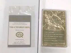 1999 Burger King BK Pokemon 23K Gold Plated Card Charizard Nintendo Promotion - Image 1