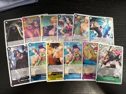 One Piece CCG Carrying On His Will 12 Card Rare Lot - Image 1