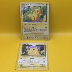 PIKACHU ( 87/130 ) And PIKACHU ( 70/100 ) Regular Pokemon Cards - Image 1
