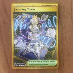 Pokemon TCG Jamming Tower GOLD Card 243/182 Destined Rivals Hyper Rare NM - Image 1