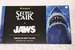 MTG Secret Lair Jaws Terror of Amity Island Rainbow Foil​ NEW SEALED - Image 1