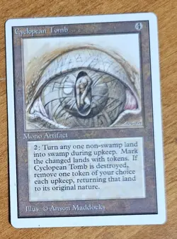 CYCLOPEAN TOMB - UNLIMITED - MAGIC THE GATHERING MTG - MODERATELY PLAYED - MP - Image 1