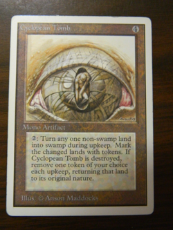 MTG Unlimited Edition Cyclopean Tomb MP - Lightly Played Condition - Image 1