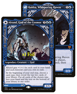 MTG Foil SC Kaldheim KHM Alrund, God of the Cosmos / Hakka, Whispering One MINT - Image 1