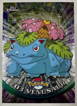 VENUSAUR 2000 TOPPS CHROME POKEMON TV ANIMATION EDITION #03 High Grade - Image 1