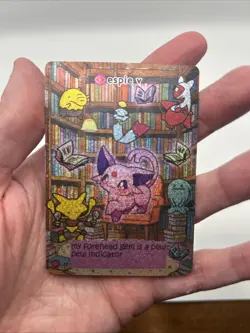 Pokiebubies 1st Edition Fan Art Chef Ken Lee Espie V #109 Espeon Holo V2 Pokemon - Image 3
