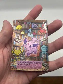 Pokiebubies 1st Edition Fan Art Chef Ken Lee Espie V #109 Espeon Holo V2 Pokemon - Image 4