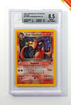 Pokemon BGS 8.5 Dark Charizard #4 Holo Prima Edizione Team Rocket 2000 Italiano - Image 1