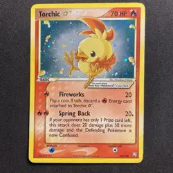 2004 POKEMON EX TEAM ROCKET RETURNS GOLD STAR #108 TORCHIC HOLO VINTAGE RARE - Image 1