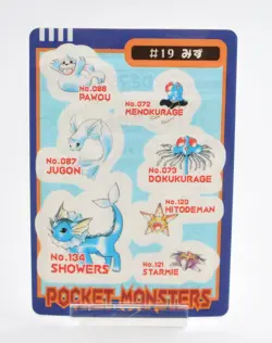 Pokemon Pocket Monsters Sealdass Water Type #19 1998 - Image 1