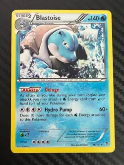 Pokemon TCG Blastoise 16/101 Plasma Blast Rare Cosmos Holo HP - Image 1