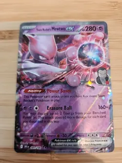 Team Rocket's Mewtwo ex - 081/182 - Pokemon Destined Rivals Double Rare NM - Image 1