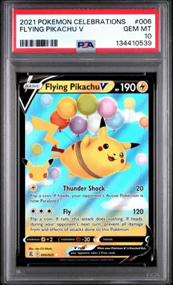 2021 Pokemon Celebrations Flying Pikachu V PSA 10 - Image 1