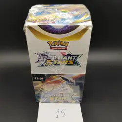 Pokemon Brilliant Stars Half booster box 18 Packs Small tear shrink see pics - Image 1