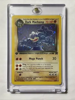 1999 VINTAGE Dark Machamp 10/82 1st edition Holo Swirl 🌀 LP+ Team Rocket TCG - Image 4
