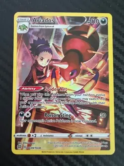 Pokemon TCG Ariados Sword & Shield: Brilliant Stars TG09/TG30 Secret Rare NM - Image 1