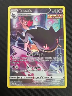 Pokemon TCG Banette Lost Origin Trainer Gallery TG07/TG30 Holo Ultra Rare VLP - Image 1
