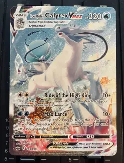 Ice Rider Calyrex VMAX Alternate Chilling Reign 203/198 AR rare full art Pokemon - Image 1
