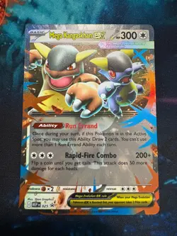 Pokemon TCG - Mega Kangaskhan ex NM MEP 025 Black Star Promo Mega Evolution - Image 1