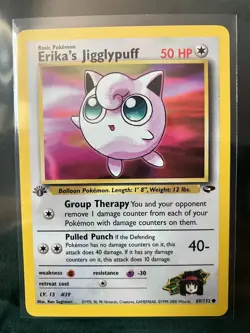 Erika's Jigglypuff 69/132 Gym Challenge Regular Pokemon TCG 1st Edition - Image 1