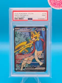 PSA 9 - 2025 POKEMON JTG EN-JOURNEY TOGETHER 176 HOP'S ZACIAN EX ULTRA RARE - Image 1