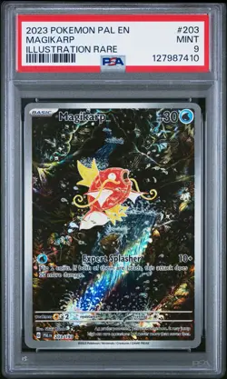 2023 POKEMON PAL EN-PALDEA EVOLVED ILLUSTRATION RARE #203 MAGIKARP PSA 9 - Image 1