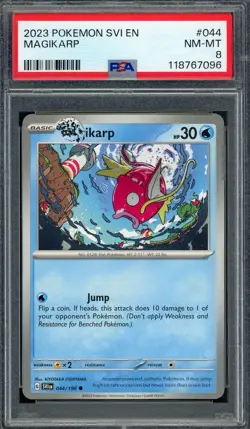 PSA 8 Magikarp (Ink Blob Error) Scarlet & Violet 044/198 Pokemon Card B22 - Image 1