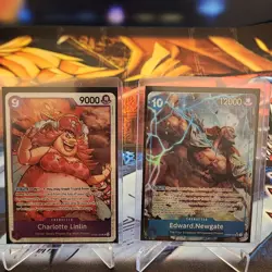 ONE PIECE 2 card lot EDWARD.NEWGATE SR. Charlotte Linlin SR NM OP08 - Image 1