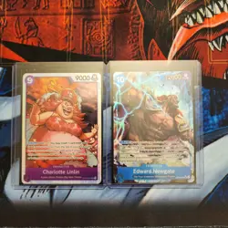 ONE PIECE 2 card lot EDWARD.NEWGATE SR. Charlotte Linlin SR NM OP08 - Image 2