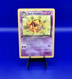 Dark Kadabra 39/82 1st Edition Non Holo Team Rocket Pokemon Card TCG WOTC NM - Image 1