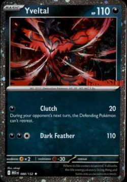 Yveltal (Game Stop) Holo Rare Miscellaneous Cards & Products 088/132 NM - Image 1