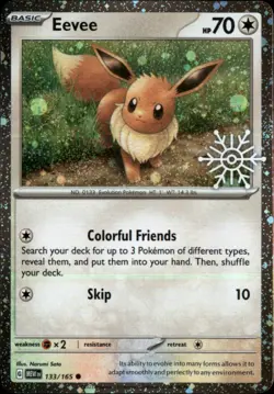 Eevee (Holiday Calendar) Holo Common Miscellaneous Cards & Products 133/165 NM - Image 1