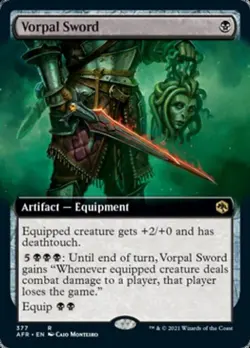 Vorpal Sword (Extended Art) - Medium Play MTG Adventures in the Forgotten Realms - Image 1