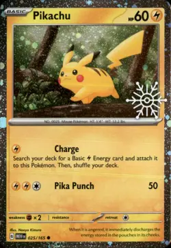 Pikachu - (Holiday Calendar) Common Miscellaneous Cards & Products 025/165 NM - Image 1