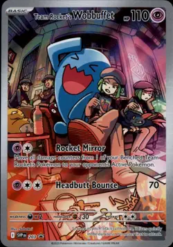 Team Rocket's Wobbuffet Holo Promo SV: Scarlet & Violet Promo Cards 203 NM - Image 1