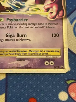 Mewtwo LV.X DP28 Black Star Promo 2008 Holo Rare Pokemon Card TCG - Image 3