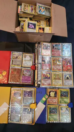 Pokemon Card Lot - Binders + Loose Cards! Holo Binder w/ Charizard, Pikachu, + - Image 2