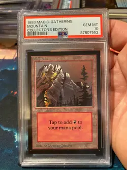 MTG Collectors Edition Mountain PSA 10 - Image 1