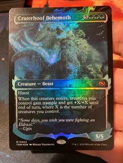 MTG Tarkir Dragonstorm Craterhoof Behemoth Showcase Foil - Image 1