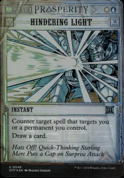 Hindering Light Outlaws of Thunder Junction: Breaking News OTP Foil NM - Image 1