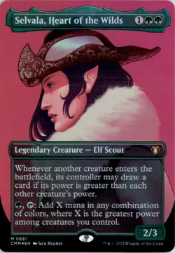 Selvala, Heart of the Wilds (Borderless) Commander Masters CMM Foil NM - Image 1