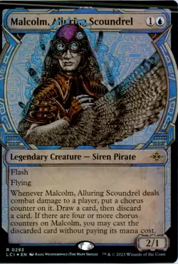 Malcolm, Alluring Scoundrel (Showcase) The Lost Caverns of Ixalan LCI Foil NM - Image 1