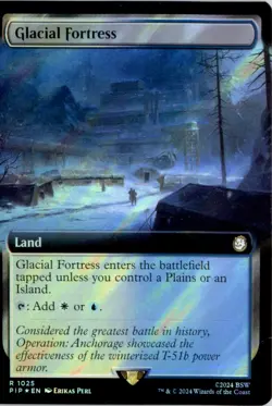 Glacial Fortress (Extended Art) (Surge Foil) Fallout PIP Foil NM - Image 1