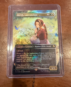 Aerith, Last Ancient (Borderless) (Chocobo Track Foil) MTG Magic Final Fantasy - Image 1