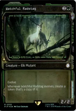 Watchful Radstag (Showcase) Universes Beyond: Fallout PIP Foil NM - Image 1